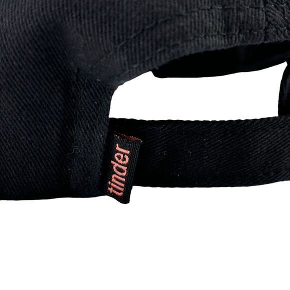 Tinder Flame Swipe Right Online Dating Pink Embroidered Ball Cap Hat One Size - Picture 6 of 8